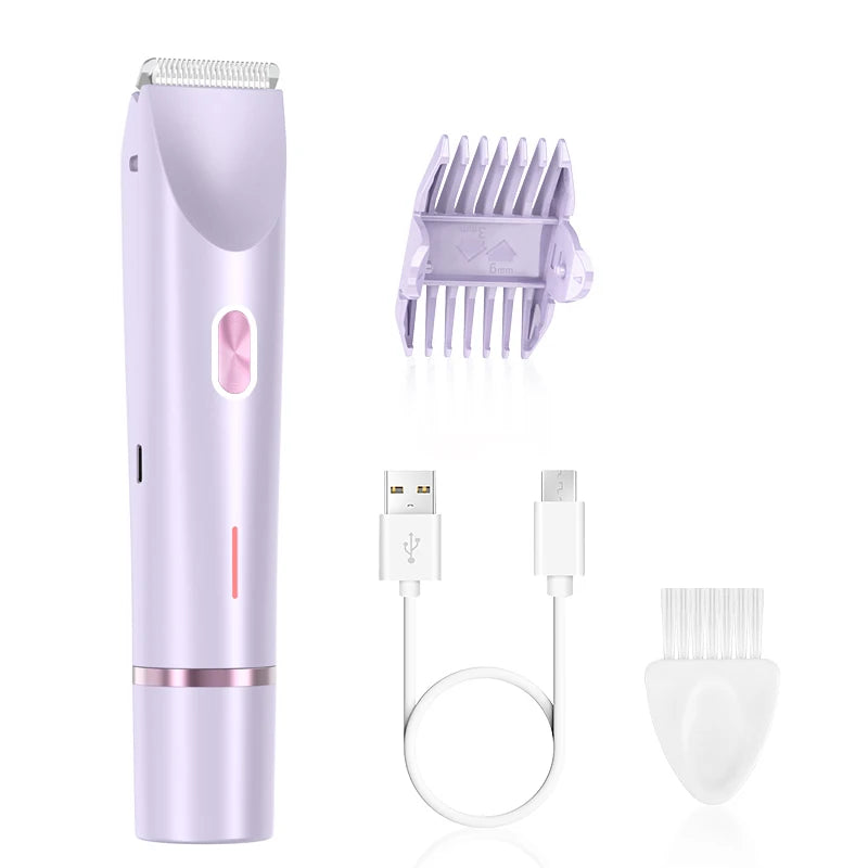Rechargeable Dual-Head Shaver, 2-In-1 Multi-Function Hair Remover, 500 Mah Battery for Underarms, Legs, Bikini