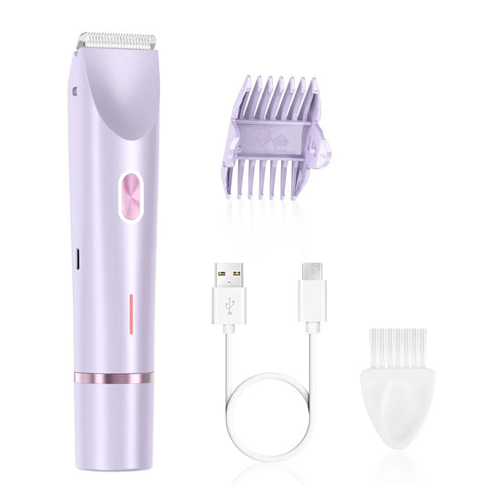 Rechargeable Dual-Head Shaver, 2-In-1 Multi-Function Hair Remover, 500 Mah Battery for Underarms, Legs, Bikini